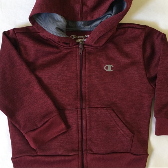 Champion sweatshirt size 18 months burgundy zip up - Picture 15 of 16